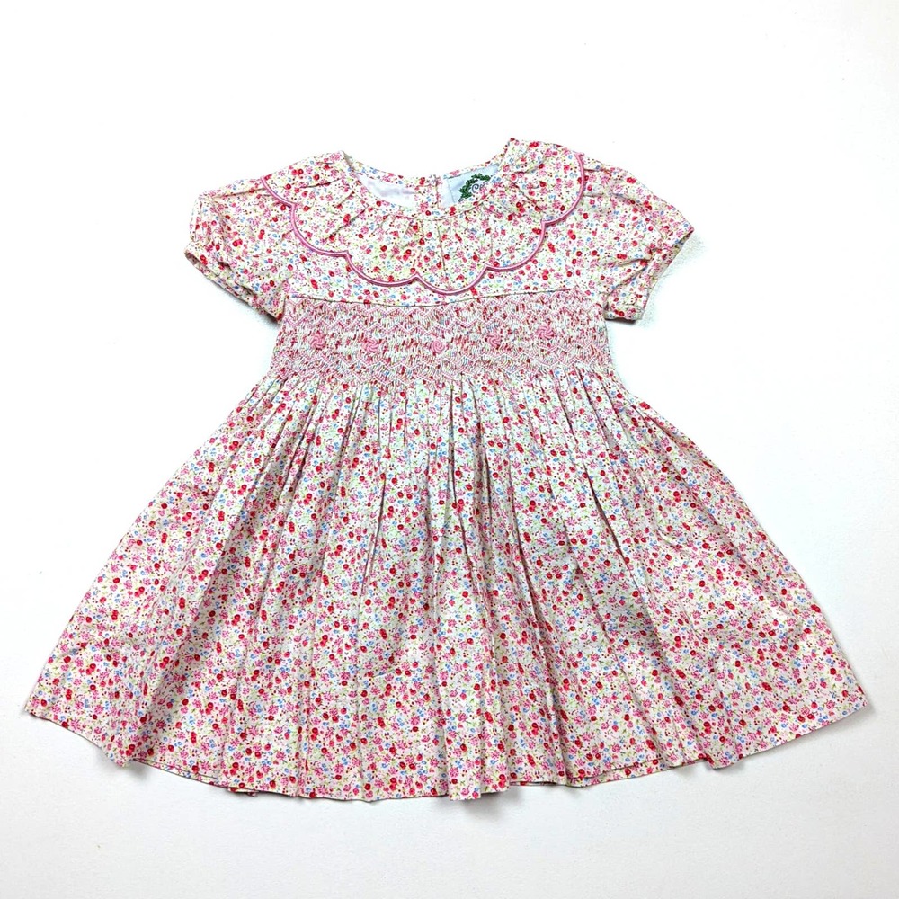 Floral Pink Kids Casual Dress